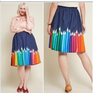 Mod Cloth Fervour Navy Pencil Skirt